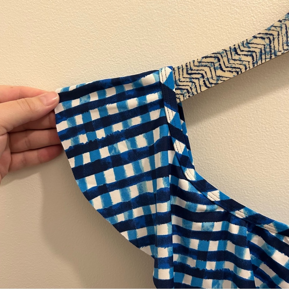 Tommy Bahama Harbour Island Spa Dress small azure blue check gingham NWT - Picture 4 of 11